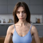 Жена с Оземпик лице, която е отслабнала нездравословно и прекалено бързо